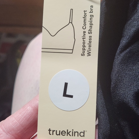 Truekind Daily Comfort Wireless Shaper Bra Black Size Large NWT - Picture 5 of 6